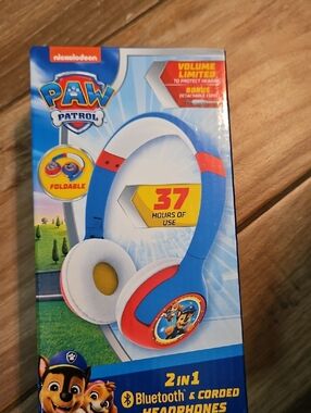 Nickelodeon 2 In 1 Paw Patrol Kids Bluetooth & Corded Headphones - Blue/Red